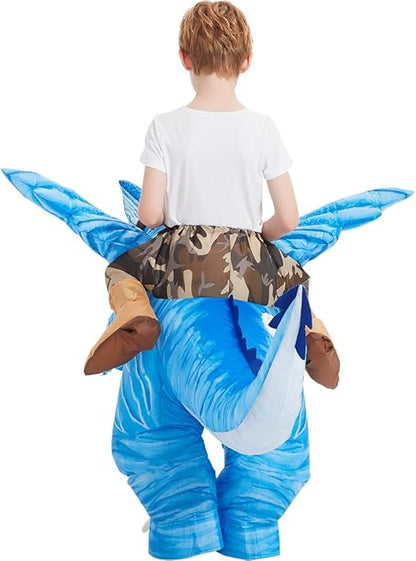 GOOSH Inflatable Dinosaur Costume for Kids Halloween Costumes Boys Girls Funny Blow up Costume for Halloween Party Cosplay
