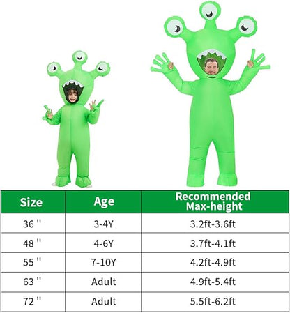 Goosh Halloween Inflatable Alien Costume Adults Blow Up Costumes Inflatables Funny Ride on Blow up Cosplay Costumes for Men