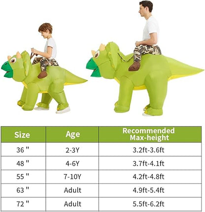 GOOSH Inflatable Dinosaur Costume Kids Triceratops Costume Halloween Dinosaur Blow up Costumes Kids Dinosaur Costumes Toddler