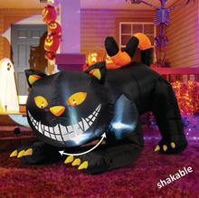 Load image into Gallery viewer, GOOSH 6 FT Halloween Inflatables Outdoor Black Cat with Fangs, Blow Up Yard Decoration Clearance with LED Lights Built-in for Holiday/Party/Yard/Garden
