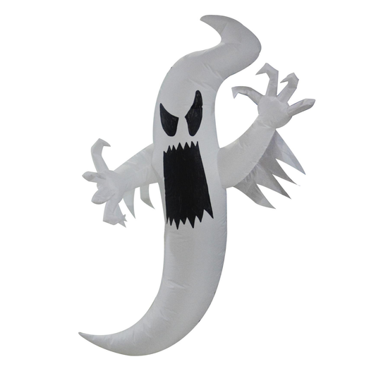 GOOSH 6 FT Halloween Inflatables Ghost Outdoor Window Decorations Blow Up Yard Multicolor Hanging Ghost with Built-in LEDs for Party Garden Indoor Decor