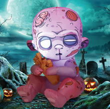 Load image into Gallery viewer, Halloween Inflatable 3FT Zombie Baby with Built-in LEDs Blow Up Yard Decoration for Holiday Party Indoor, Outdoor, Yard, Garden, Lawn
