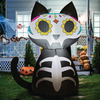 4FT Halloween Inflatable Black Cat with Flower Eyes