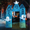 11.4FT Tall Blue Castle Arch with Three Little Ghosts