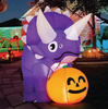 #69401 4FT Halloween Inflatable Triceratops with Pumpkin