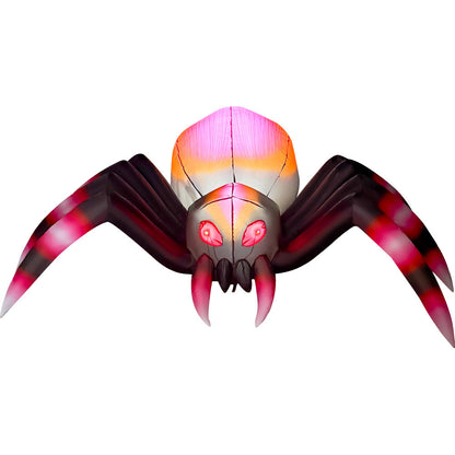 GOOSH 6 FT Giant Halloween Inflatable Spider with LED Lights Outdoor Blow Up Yard Decoration for Lawn, Garden & Party