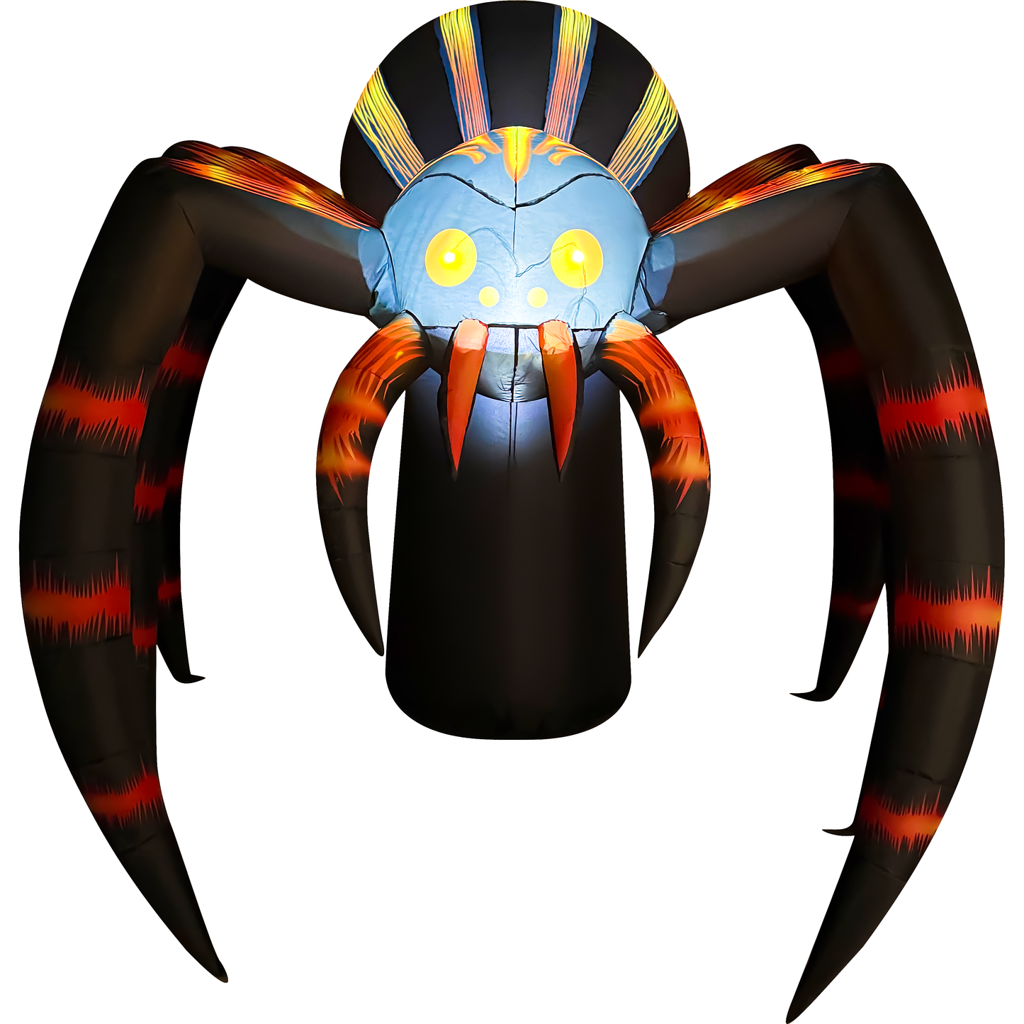 GOOSH 7 FT Giant Spider Inflatable with LED Lights Halloween Outdoor Blow Up Yard Decoration