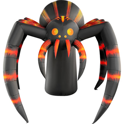 GOOSH 7 FT Giant Spider Inflatable with LED Lights Halloween Outdoor Blow Up Yard Decoration