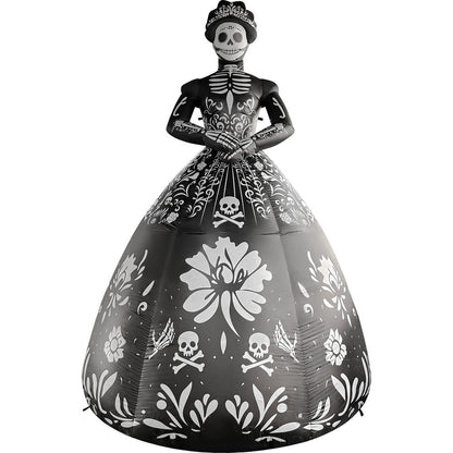 GOOSH 9.3 FT Day of the Dead Skeleton Lady Inflatable with LED Lights Halloween Outdoor Blow Up Yard Decoration