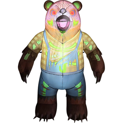 GOOSH 7 FT Zombie Bear Inflatable with LED Lights Halloween Outdoor Blow Up Yard Decoration
