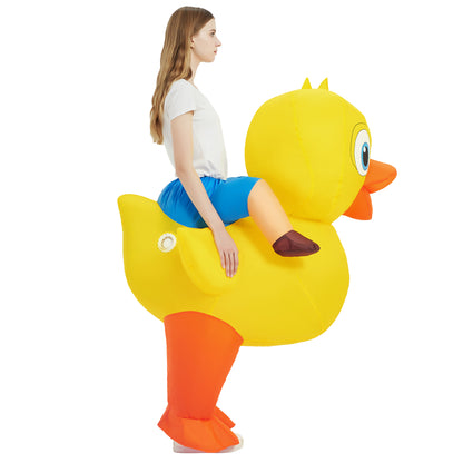 GOOSHY BROTHERS Inflatable Duck Costume Adult dress-up costumes Halloween Blow up Funny Party Halloween Costume for Men/Women