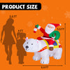 GOOSH 6.6 FT Christmas Inflatable Santa Claus on Polar Bear, Blow Up Yard Decorations with Built-in LEDs for Christmas Indoor Outdoor Yard Lawn Garden Decoration #27255