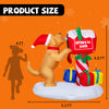 GOOSH 4.8ft Christmas Inflatables Outdoor Decorations, Blow Up Dog and Newspaper Box Inflatable with Built-in LEDs for Christmas Indoor Outdoor Yard Lawn Garden Decorations #27248