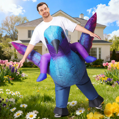 GOOSHY Inflatable Riding a Hummingbird for Adults Blow Up Costume Funny Bird Cosplay for Halloween Party Indoor Outdoor Women Men