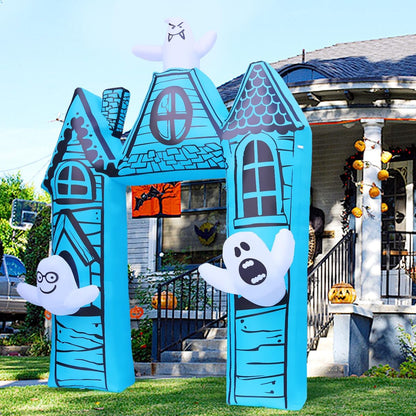 11.8FT Haunted House Archway with Ghosts Halloween Inflatable