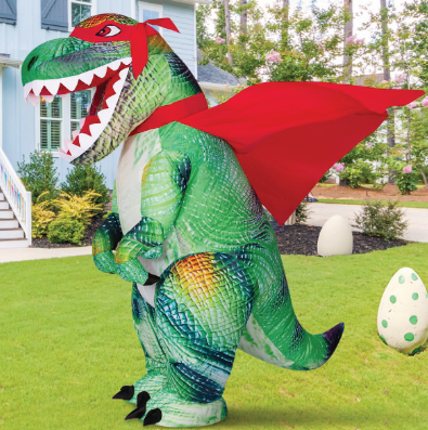 Goosh Inflatable Dinosaur Costume for Adults, Blow Up Trex Costume Dinosaur Inflatable Costume Green for Halloween Party