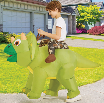 GOOSH Inflatable Dinosaur Costume Kids Triceratops Costume Halloween Dinosaur Blow up Costumes Kids Dinosaur Costumes Toddler