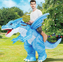 Load image into Gallery viewer, GOOSH Inflatable Costume for Adults and Kids, Halloween Costumes Men Women Dinosaur Rider
