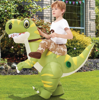 GOOSH Inflatable Dinosaur Costume for Adult Halloween Costume Women Man Funny Blow up Costume for Halloween Party Cosplay