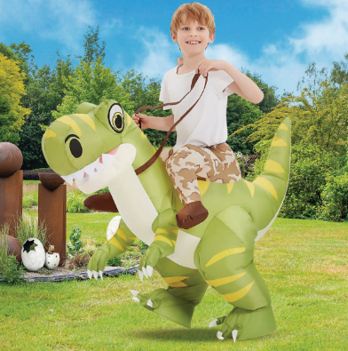 GOOSH Inflatable Dinosaur Costume for Adult Halloween Costume Women Man Funny Blow up Costume for Halloween Party Cosplay