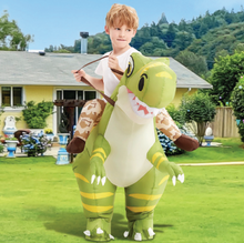 Load image into Gallery viewer, GOOSH Inflatable Dinosaur Costume for Adult Halloween Costume Women Man Funny Blow up Costume for Halloween Party Cosplay
