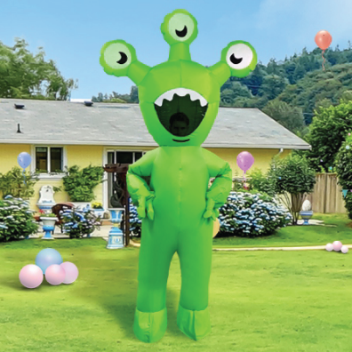 Goosh Halloween Inflatable Alien Costume Adults Blow Up Costumes Inflatables Funny Ride on Blow up Cosplay Costumes for Men