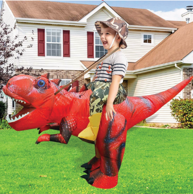 GOOSH Inflatable Dinosaur Costume for Kids Riding T Rex Funny Blow Up Boys Girls Costume for Halloween Fancy Party Cosplay