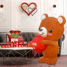 Load image into Gallery viewer, GOOSH Valentines Day Inflatables Bear 4 FT with Love Heart Outdoor Decorations with Built-in LEDs, Valentine&#39;s Day Blow Up Yard Decoration for Holiday Party Indoor Outdoor Yard Garden Lawn #90016
