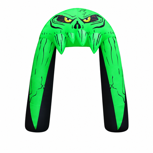 GOOSH 10ft Light-Up Inflatable Monster Mouth Archway Halloween Yard Decoration
