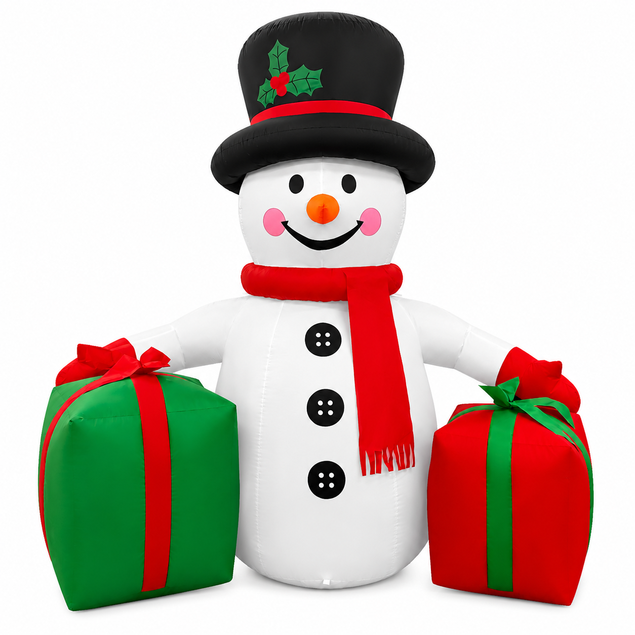 GOOSH 6FT Christmas Snowman Inflatable with Gift Boxes Outdoor Yard Decoration
