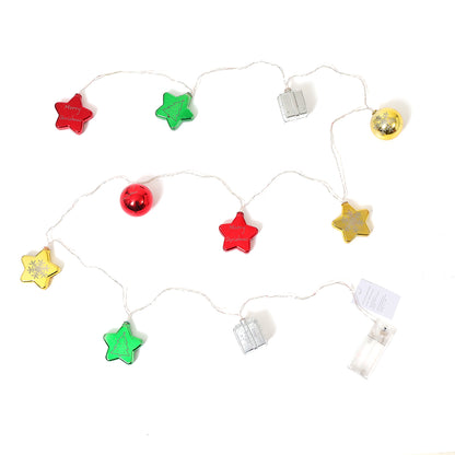 FUTURE HOME Christmas Decorations Lights for festive decoration-– Battery Powered String Lights, Christmas Baubles Ornaments for Wall Xmas Tree, Home & Holiday Decor, Balcony Party Ornaments