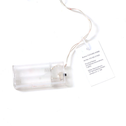 FUTURE HOME Christmas Decorations Lights for festive decoration-– Battery Powered String Lights, Christmas Baubles Ornaments for Wall Xmas Tree, Home & Holiday Decor, Balcony Party Ornaments