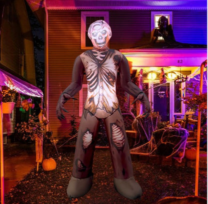 GOOSH 6FT Inflatable Zombie Skeleton – Light-Up Halloween Yard Decoration