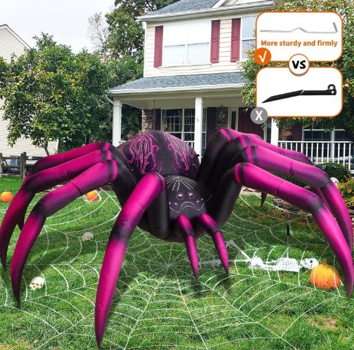 GOOSH 9FT Inflatable Halloween Spider – Light-Up Creepy Yard Decoration