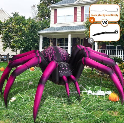 GOOSH 9FT Inflatable Halloween Spider – Light-Up Creepy Yard Decoration