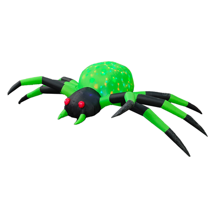 GOOSH 9FT Wide Halloween Inflatable Spider Outdoor Decorations Giant Blow Up Yard Decoration with Built-in LED for Yard Garden Party Lawn