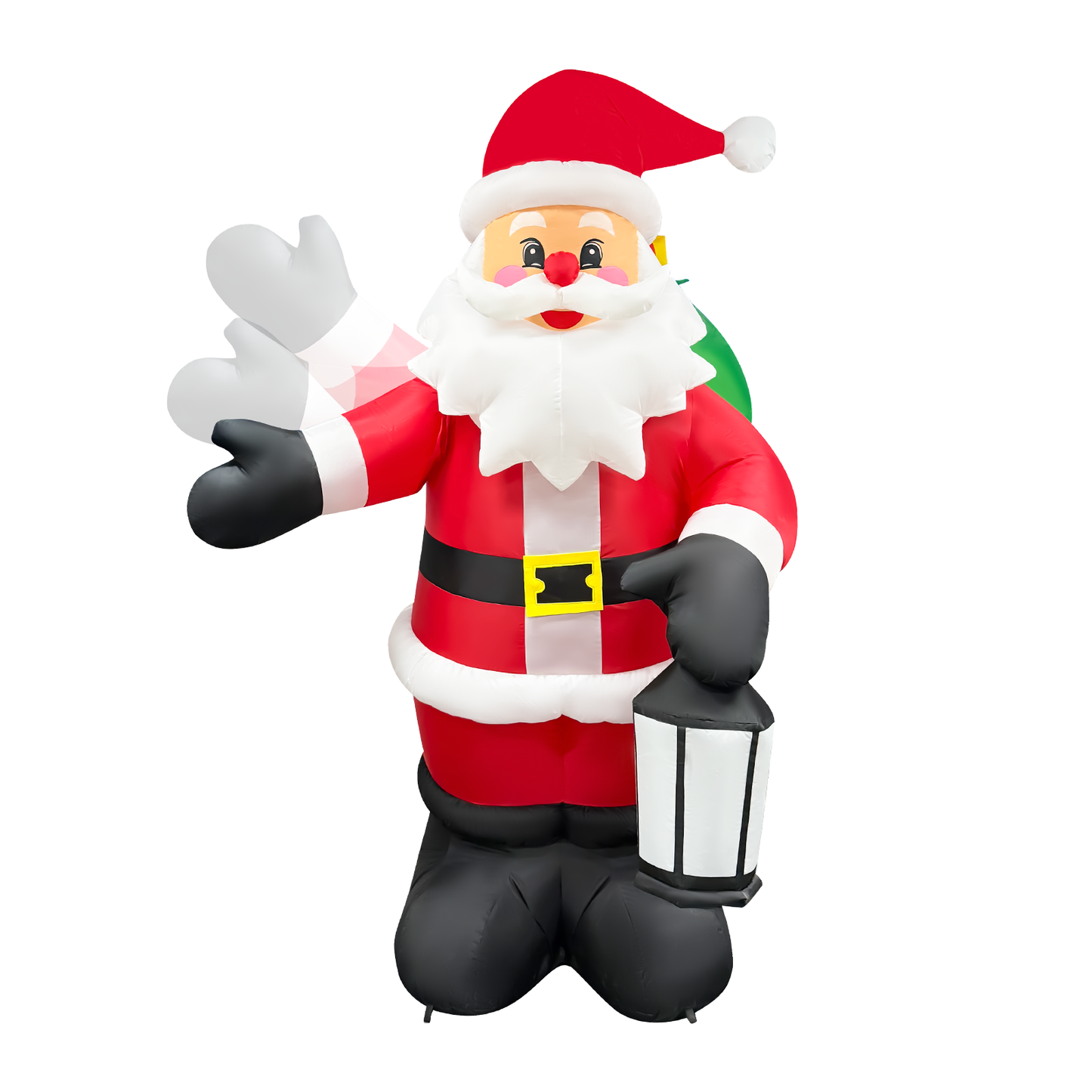 GOOSH 8.5FT Animated Waving Santa Christmas Inflatable with Lantern and LED Lights