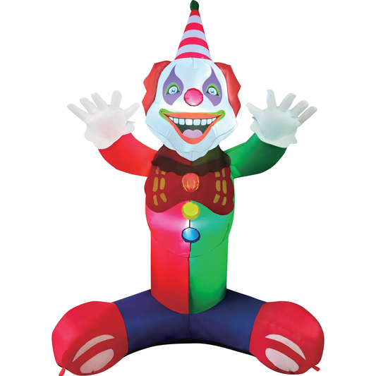 GOOSH 7 FT Halloween Inflatables Outdoor Decorations Laugh Clown Blow Up Yard Decoration with Built-in LEDs for Garden Lawn Party Decor