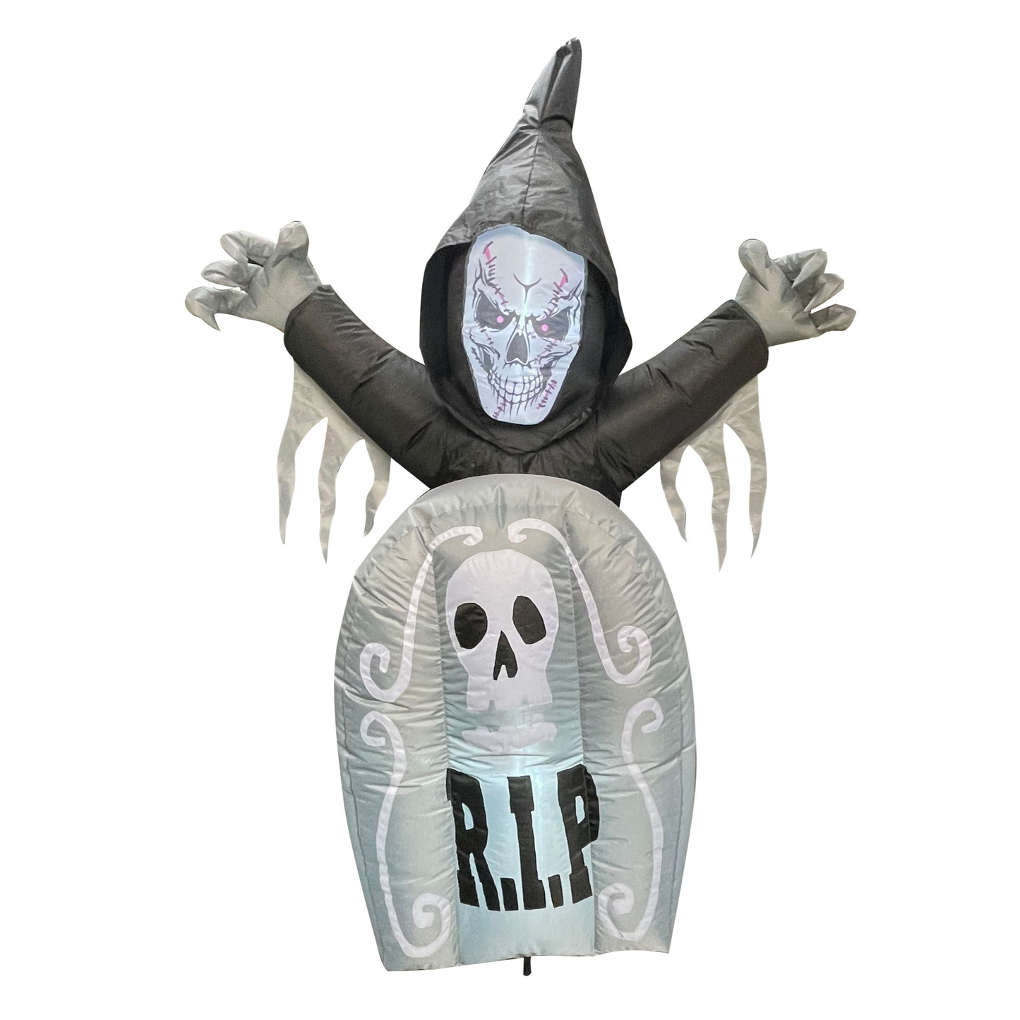GOOSH 5.3 FT Halloween Inflatables Ghost Tombstone Outdoor Decorations,Blow ups Scary Halloween Inflatable with Built-in LED Light for Party Indoor Yard Lawn Decor