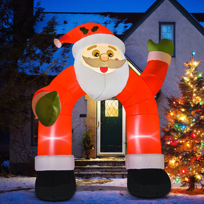 GOOSH 8FT Animated Dancing Santa Inflatable with Shaking Arms and LED Lights