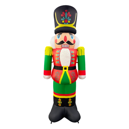 GOOSH 7FT Christmas Nutcracker Inflatable with LED Lights for Outdoor Yard Décor