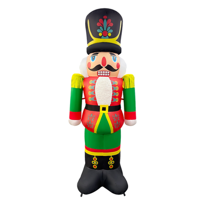GOOSH 7FT Christmas Nutcracker Inflatable with LED Lights for Outdoor Yard Décor