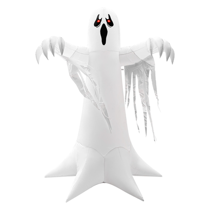 GOOSH 8.2FT Animated Inflatable Ghost with Red LED Lights – Spooky Halloween Yard Decoration