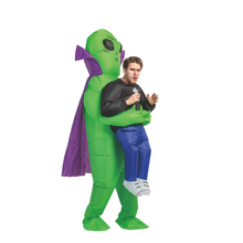 Load image into Gallery viewer, GOOSH Inflatable Costume for Adults, Halloween Costumes Men Women Alien Holding a Human, Blow Up Costume for Unisex
