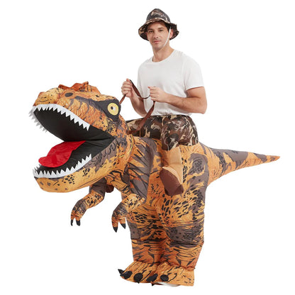GOOSH Inflatable Dinosaur Costume – Fun T-Rex Outfit for Kids & Adults, Perfect for Halloween, Parties, and Cosplay