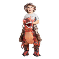 GOOSH Inflatable Costume for Adults and Children, Halloween Costumes Men Women Dinosaur Rider, Blow Up Costume for Unisex Godzilla Toy