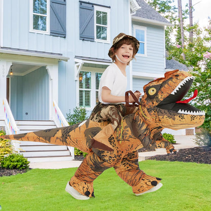 GOOSH Inflatable Dinosaur Costume – Fun T-Rex Outfit for Kids & Adults, Perfect for Halloween, Parties, and Cosplay