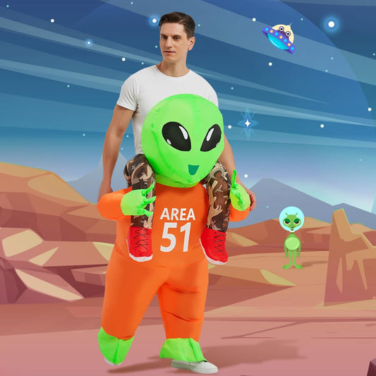 GOOSH Inflatables Costume for Adults Alien Costume Men Women Funny Blow up Halloween Costume for Fancy Dress Cosplay