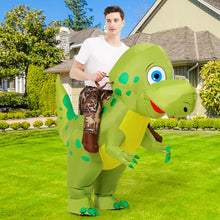 Load image into Gallery viewer, GOOSH Inflatable T-Rex Dinosaur Costume – Fun, Hilarious, and Realistic Blow-Up Dinosaur Outfit for Kids &amp; Adults, Perfect for Halloween, Parties, and Special Events
