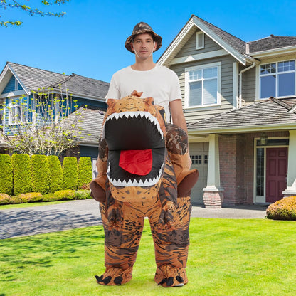 GOOSH Inflatable Dinosaur Costume – Fun T-Rex Outfit for Kids & Adults, Perfect for Halloween, Parties, and Cosplay